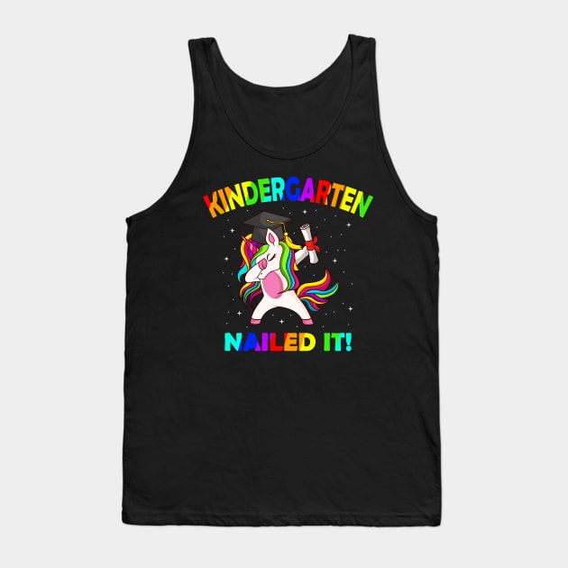 Kindergarten Completed Done Unicorn Gift Tank Top by Delightful Designs